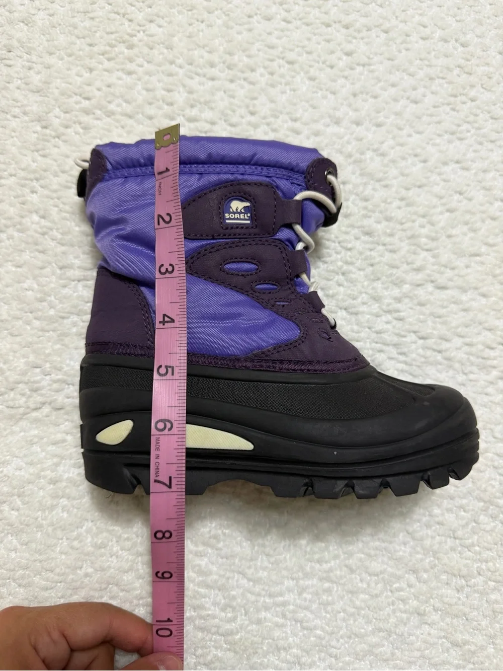 Sorel Storm Racer Waterproof Snow Boots Purple Black Kid’s Size 11